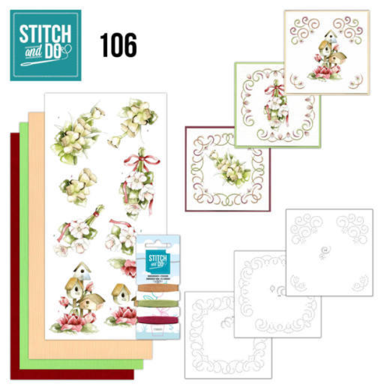 Stitch and Do 106 Pink Spring Flowers
